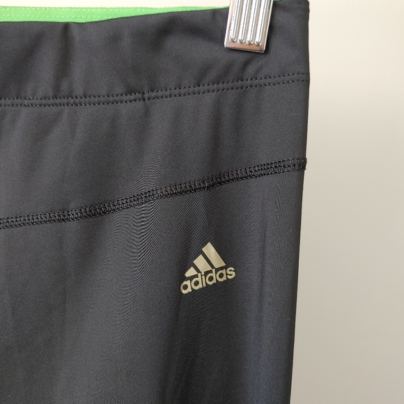 Adidas Yoga Pants Athletic Pants Size Small Black Green Climacool Flare Legging - Picture 12 of 14